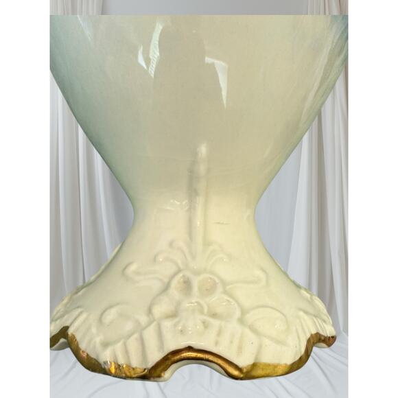 Antique Cobalt Blue Hand-Painted Floral Urn Vase, Gold Gilt Handles, 1890-1920 - Picture 9 of 10